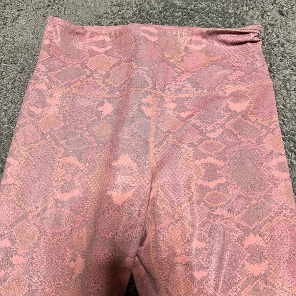 Zyia Active Leggings Womens 6-8 Pink Snake Print Ankle Pants - Picture 2 of 8